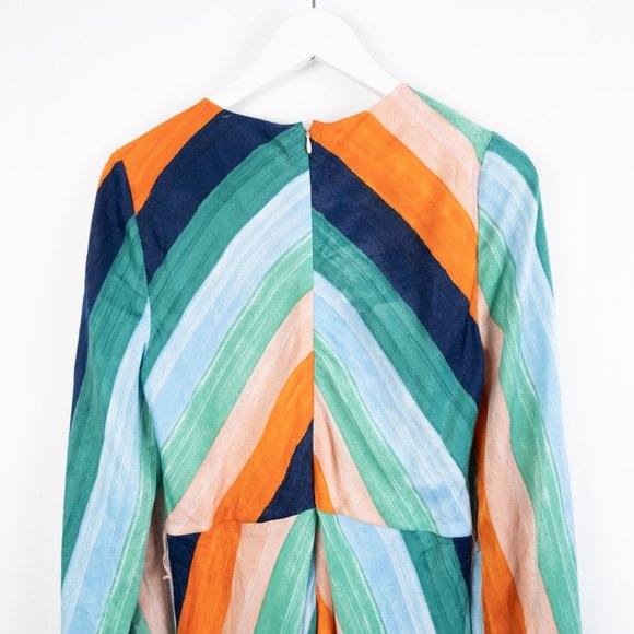 NEW ALI & JAY Sunset Skies Midi Dress with puff sleeves size M - Picture 10 of 12